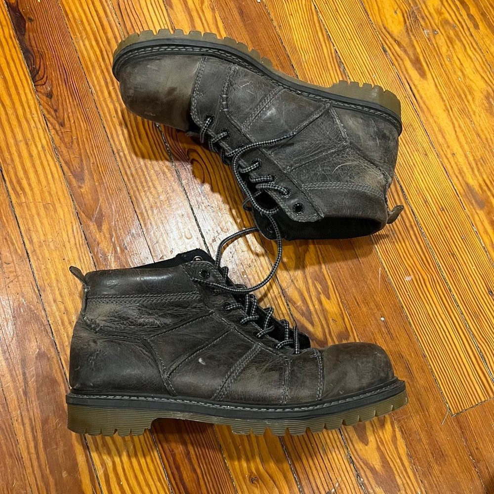 1990s Dr. Martens Fynley Brown Leather Lace Up Boots size 13